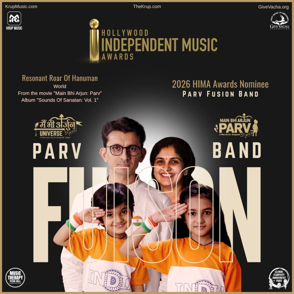 Created by Dr. Krupesh Thacker, Vacha Thacker, Parv Thacker, Parv Fusion Band and The Krup, "Resonant Roar of Hanuman" was conceived not only as a devotional composition but also as a musical expression of courage, resilience and determination, reflecting the spirit of the Global Clubfoot Awareness Parv initiative.
